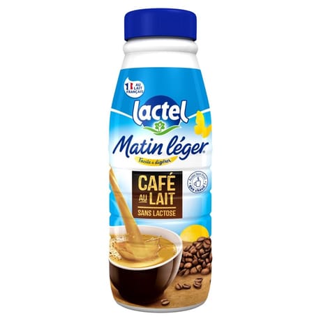 Lactel Matin Léger café au lait bouteille 50cl