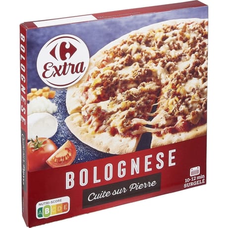 Carrefour classix pizza bolognese cuite sur pierre 375g