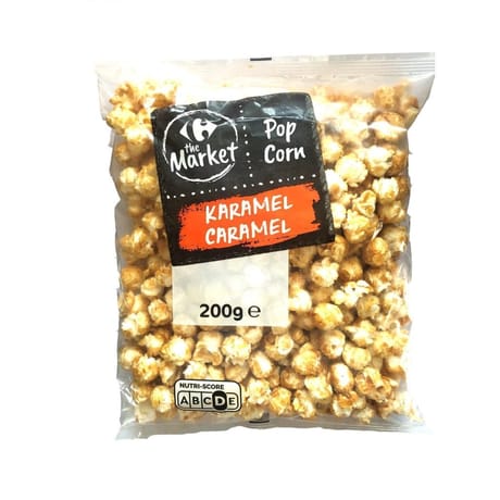 Sachet popcorn caramel 200g Carrefour