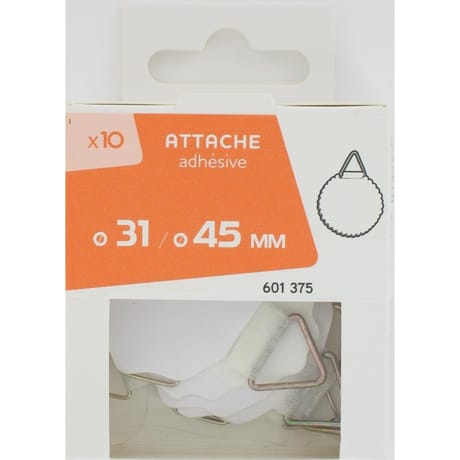 Tréfilaction attache adhésive cadre et tableau diamètre 31 à 45mm x10