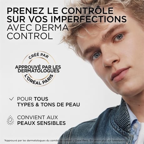 Men expert derma control gel moussant purifiant anti-imperfections 260ml