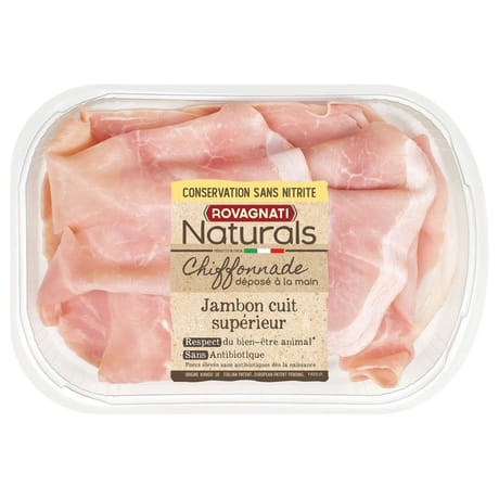 Chiffonnade naturals jambon cuit sans nitrite sans couenne 80g