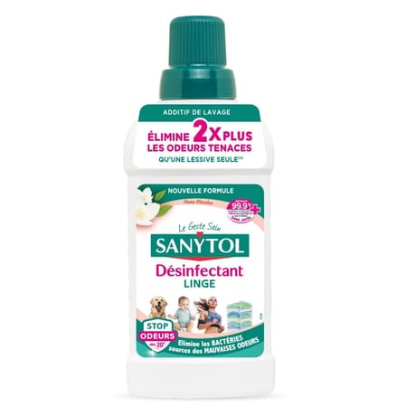 Sanytol désinfectant linge stop odeurs fleurs blanches 500ml