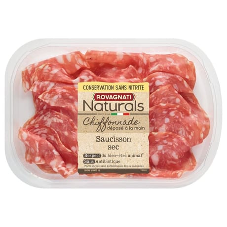 Chiffonnade naturals saucisson sec sans nitrite 80g