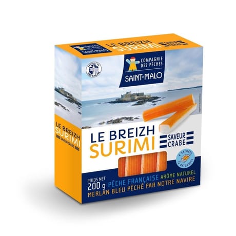 Compagnie des pêches Saint Malo 12 bâtonnets surimi saveur crabe x12 200g