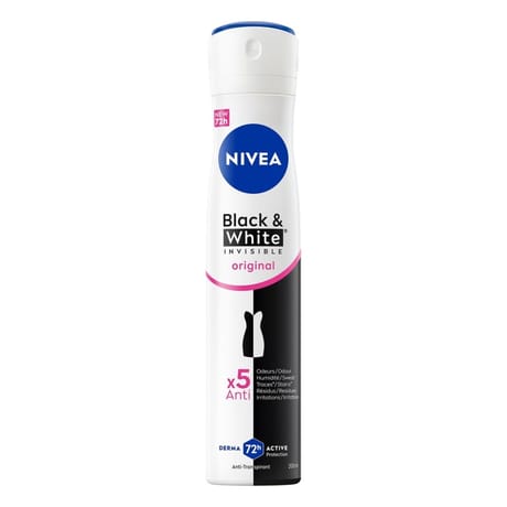 Nivea déodorant atomiseur femme black and white clear 200ml