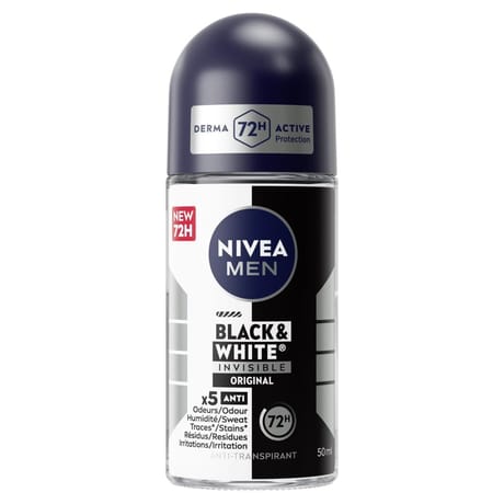 Nivea men anti-transpirant bille homme black and white invisible 50ml