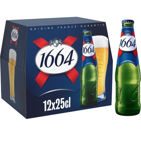 1664 bière blonde 12x25cl 5.5%vol