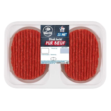 Haché 5% x2 250g Carrefour le marché