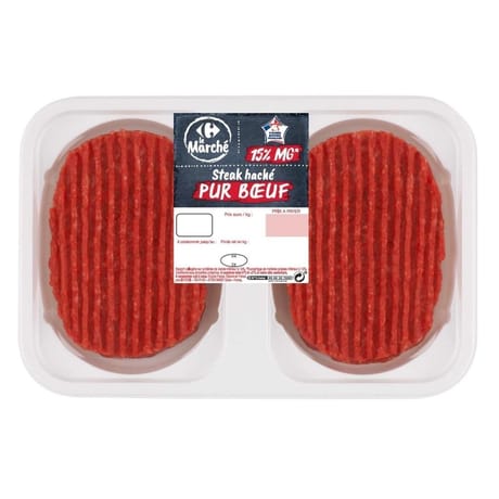 Haché 15% x2 250g Carrefour le marché