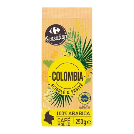 Carrefour sensation café moulu Colombie 250g