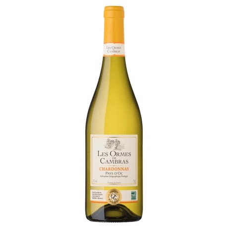 Les ormes de cambras pays d'oc chardonnay blanc 75cl 12.5%vol