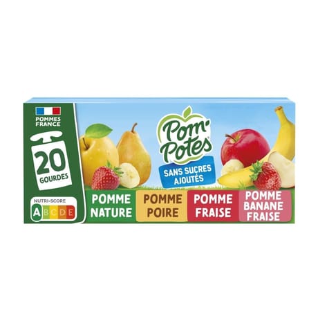 Pom'Potes compotes gourdes multivariétés 20x90g