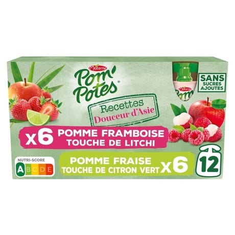 Pom'Potes compotes gourdes recettes du monde douceurs d asie 12x90g