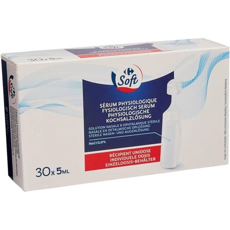 Carrefour soft sérum physiologique 30x5ml