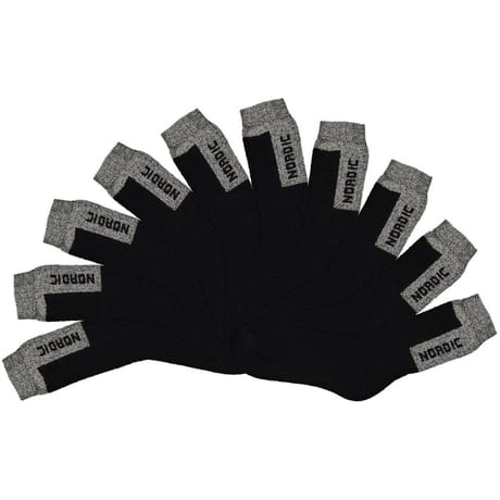 10 paires de mi chaussettes de marche homme NOIR T43\46