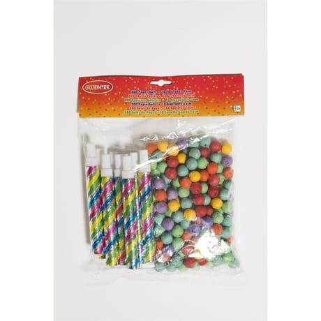 Sachet 200 boules papier + 10 sarbacanes