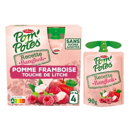 Pom'Potes compotes gourdes recettes du monde Bangkok 4x90g