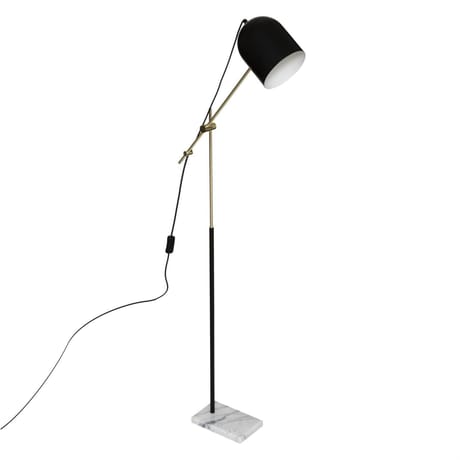 Lampadaire arc suite h.135cm noir / doré