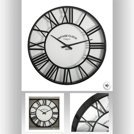 Horloge plastique d35cm noir