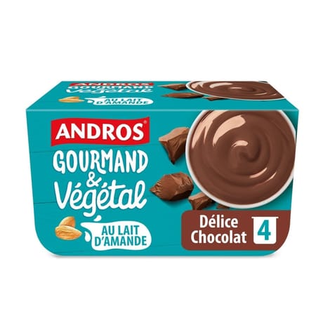 Andros délice végétal chocolat 4x100g