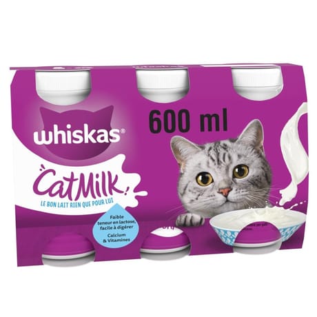 Whiskas lait pour chat en bouteille 3x200ml