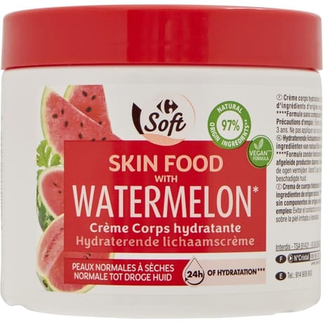 Carrefour soft crème corps hydratante pastèque 400ml
