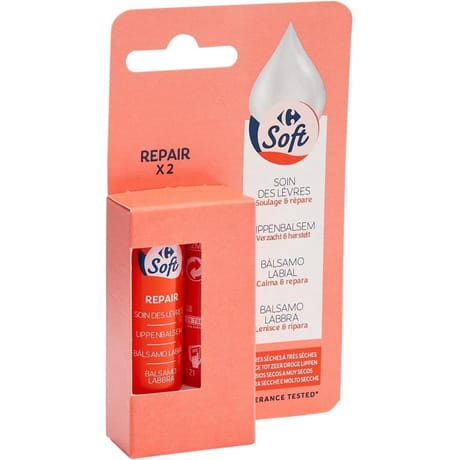 Carrefour soft stick soin des lèvres Repair  x2