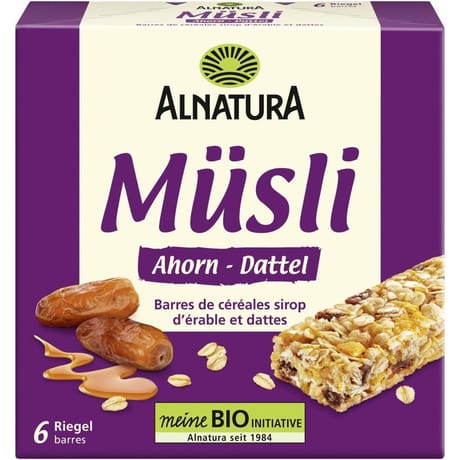 Alnatura barre de muesli érable et datte bio 150g