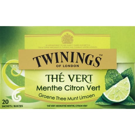 Twinings thé vert menthe citron vert x20 30g