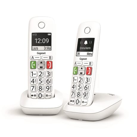 Gigaset téléphone sans fil E290 DUO BLANC