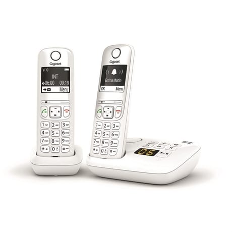 Gigaset téléphone sans fil répondeur AS690 A DUO BLANC