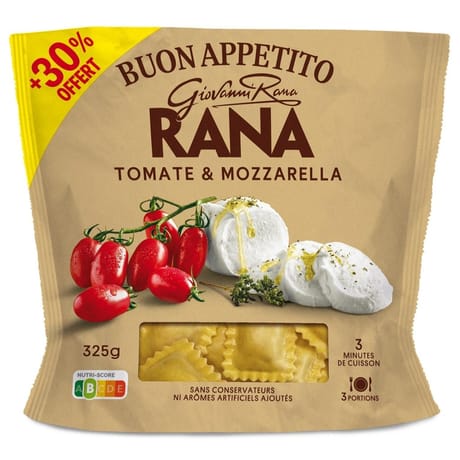 Rana pâtes fraiches ravioli tomate et mozzarella +30% offert 325g