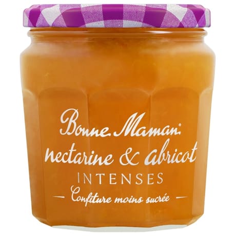 Bonne Maman confiture nectarine abricot intense 335g