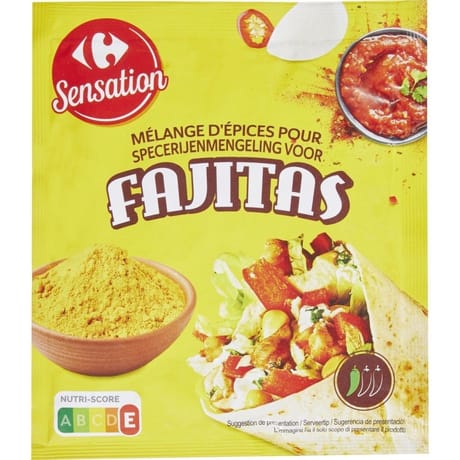 Carrefour sensation épices pour fajitas 30g