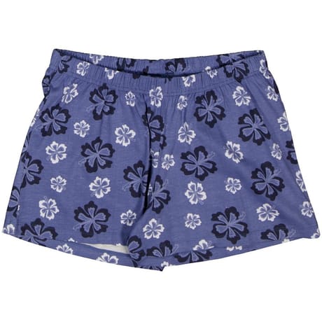 Short nuit femme BLEU AOP FLEURS T50/52