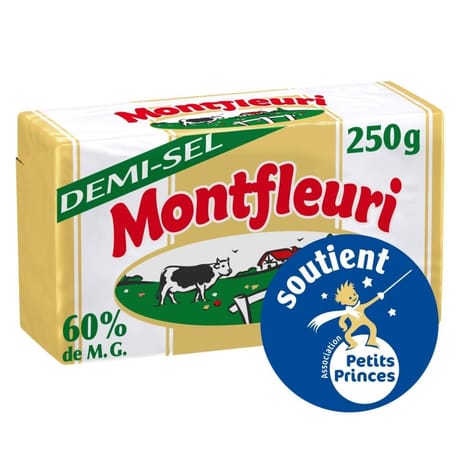 Montfleuri Beurre à teneur réduite en mg 60% demi sel 250g