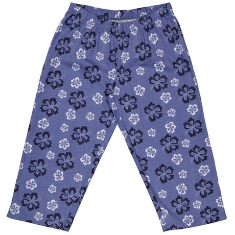 Corsaire nuit femme BLEU AOP FLEURS T42/44