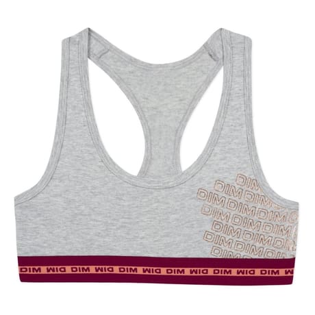 Brassière fille- Dim sport AB9 GRIS CHINE/BX 14 ANS
