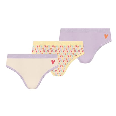 Lot de 3 slips les pockets fille Dim JAC - B2F JAUNE CLAIRE 10 ANS