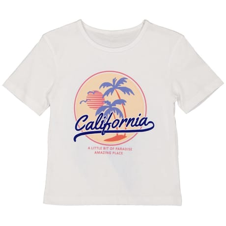 Tee shirt manches courtes fille BLANC 3 ANS