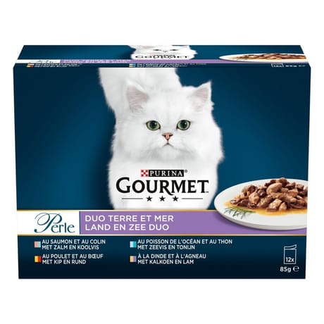 Gourmet perle duos viandes poissons 12 x 85g