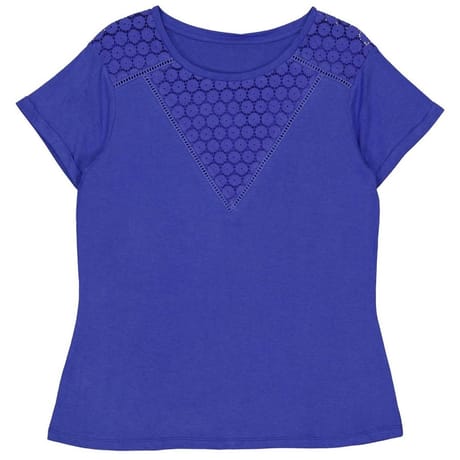 Tee shirt manches courtes femme BLEU T50/52