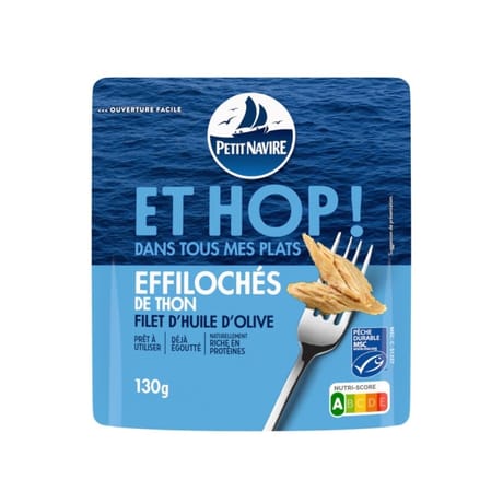 Petit navire effiloches de thon filet d'huile d'olive MSC et hop dans mes salades !