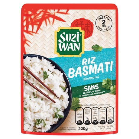 Suzi wan riz micro ondable basmati 220g