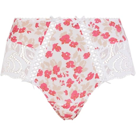 Shorty ligne Amelie Print Sans Complexe JMV IMP FLORAL BLANC ET ROUGE 50/52
