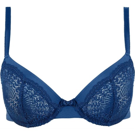Soutien-gorge armature ligne Fidéle Billet Doux JJC NAVY PIVOINE BLEU 95C