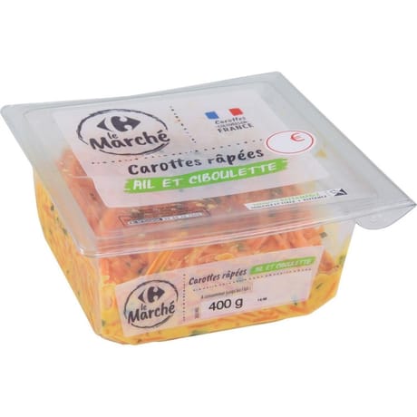 Carottes râpées ciboulette ail 400g