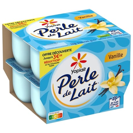 Perle de lait vanille 8x125g offre découverte