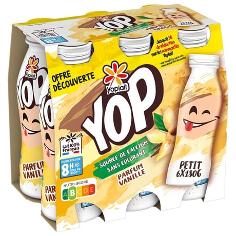 Petit Yop aromatisé vanille 6x180g offre découverte